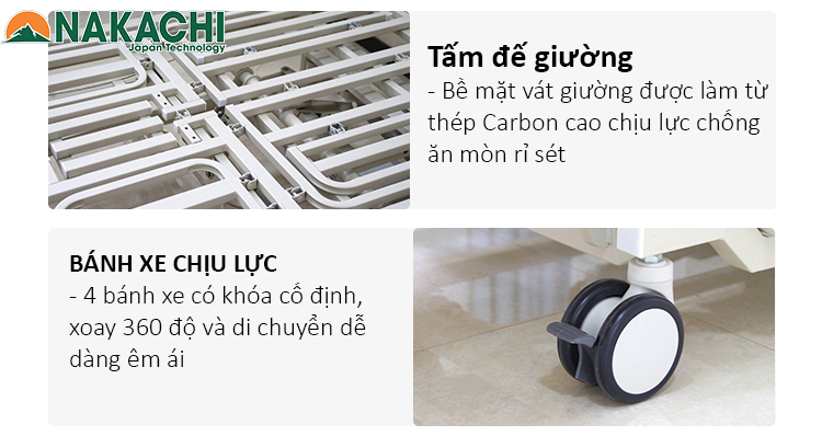 tấm đế giường chắc chắn  giường y tế đa năng NC-BVH07